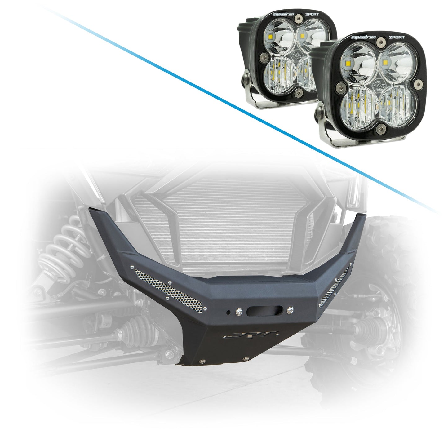 RZR Pro XP 2020-2024 Front Winch Bumper with light options.