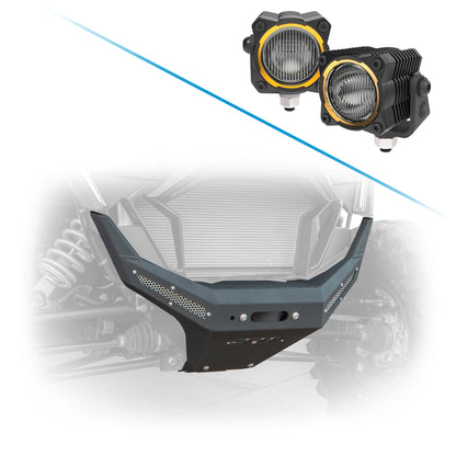 RZR Pro XP 2020-2024 Front Winch Bumper with light options.