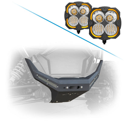 RZR Pro XP 2020-2024 Front Winch Bumper with light options.