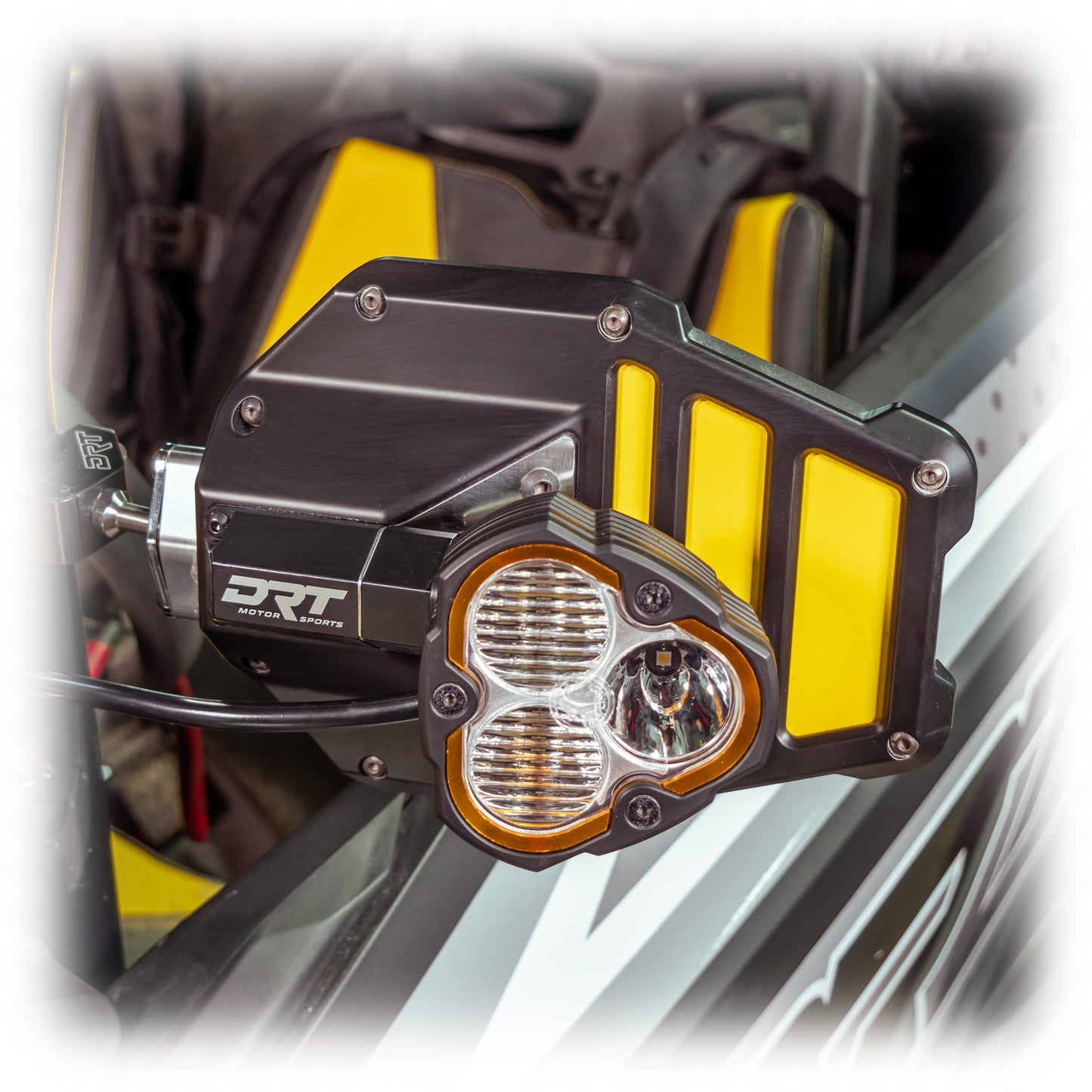 DRT Billet Aluminum Tactical Convex Side Lighted Mirror Set Kit