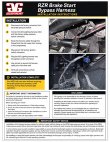 Rzr Pro 2022+ Brake Bypass Harness