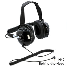 Listen Only Headsets with 3.5 mm Mono Audio Cable - H40 Behind-the-Head