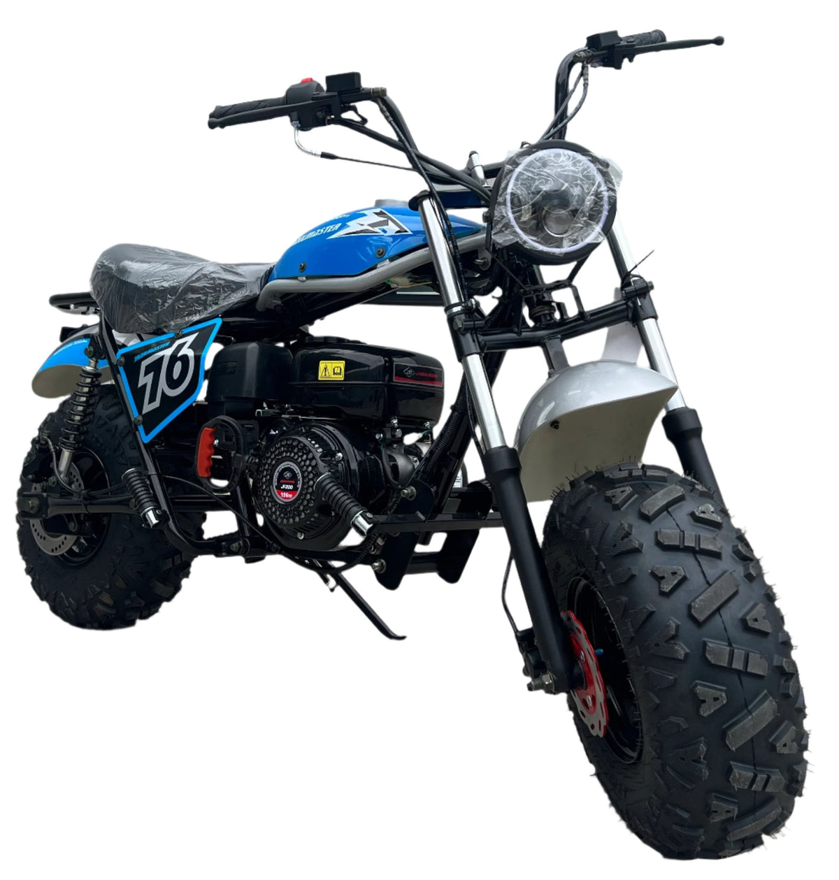 TrailMaster Hurricane 200PRO Mini Bike, 196cc 6.5hp with Electric Start, Torque Converter, Dual Disc Brakes, Front & Rear Suspension, LED Headlight