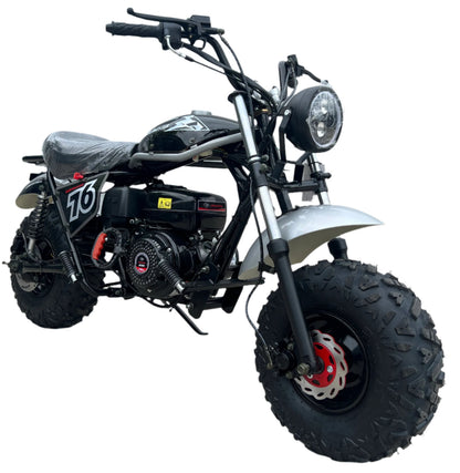 TrailMaster Hurricane 200PRO Mini Bike, 196cc 6.5hp with Electric Start, Torque Converter, Dual Disc Brakes, Front & Rear Suspension, LED Headlight