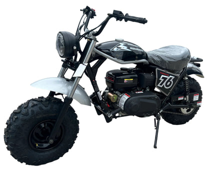 TrailMaster Hurricane 200PRO Mini Bike, 196cc 6.5hp with Electric Start, Torque Converter, Dual Disc Brakes, Front & Rear Suspension, LED Headlight