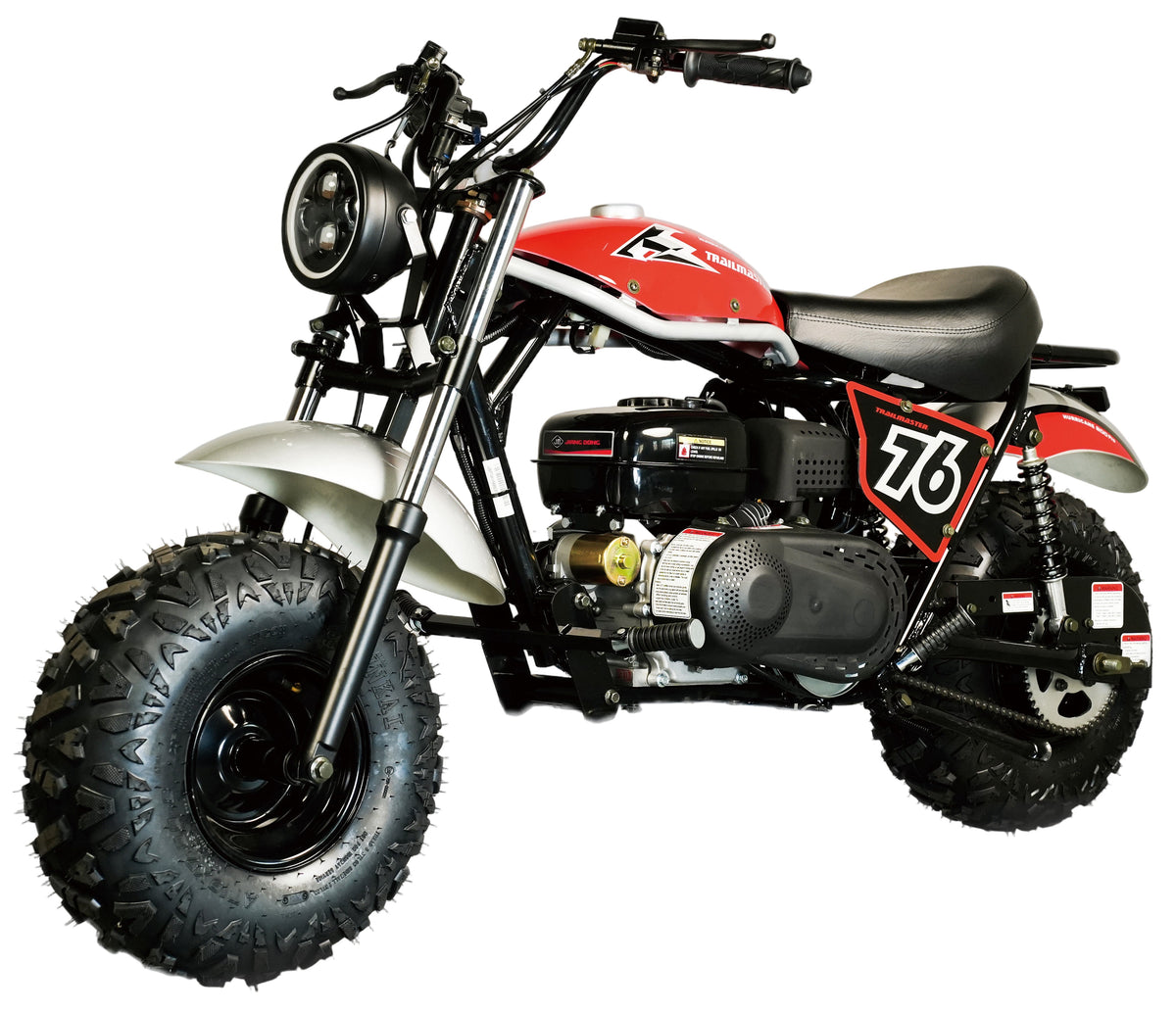 TrailMaster Hurricane 200PRO Mini Bike, 196cc 6.5hp with Electric Start, Torque Converter, Dual Disc Brakes, Front & Rear Suspension, LED Headlight
