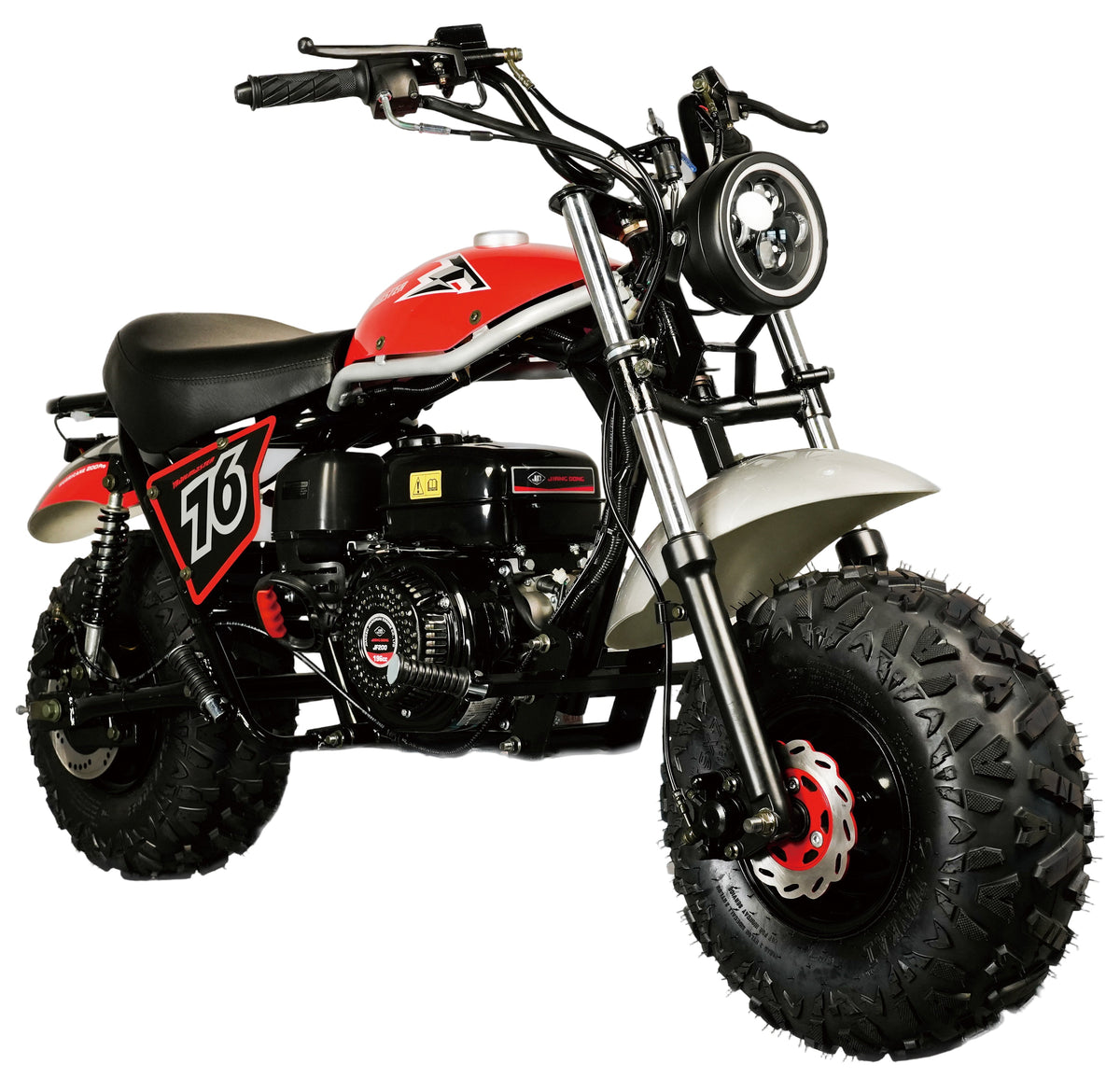 TrailMaster Hurricane 200PRO Mini Bike, 196cc 6.5hp with Electric Start, Torque Converter, Dual Disc Brakes, Front & Rear Suspension, LED Headlight