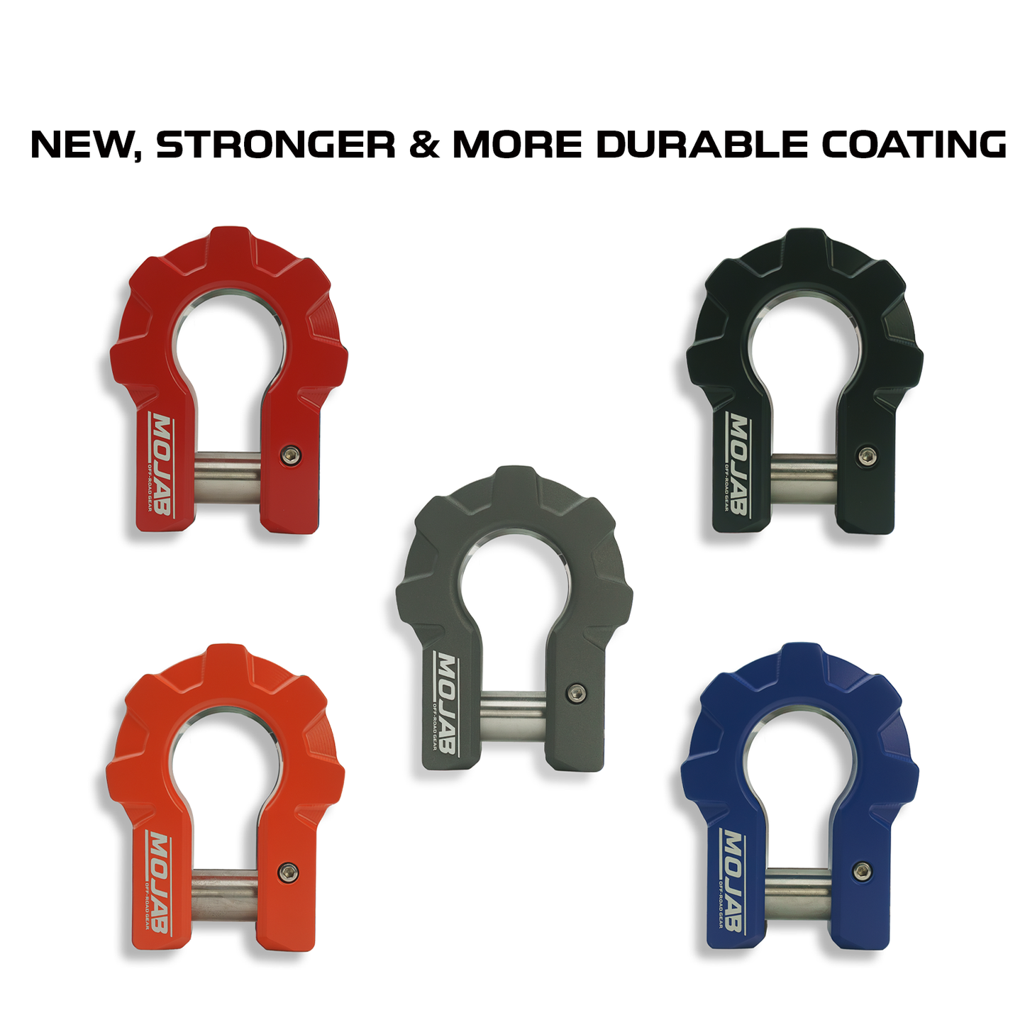 3/4'' Extreme duty Aluminum D-Shackle set (9T)-Ceramic coated (LIFETIME WARRANTY*)-Red,Orange, Blue and American flagShackles are scheduled for delivery during the week commencing July 13th