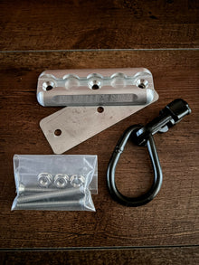 L-Track Double Stud Anchor Plate Tie-Down Fittings 1-Pack (Raw Aluminum)