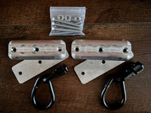 L-Track Double Stud Anchor Plate Tie-Down Fittings 2-Pack (Raw Aluminum)