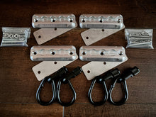 L-Track Double Stud Anchor Plate Tie-Down Fittings 4-Pack (Raw Aluminum)