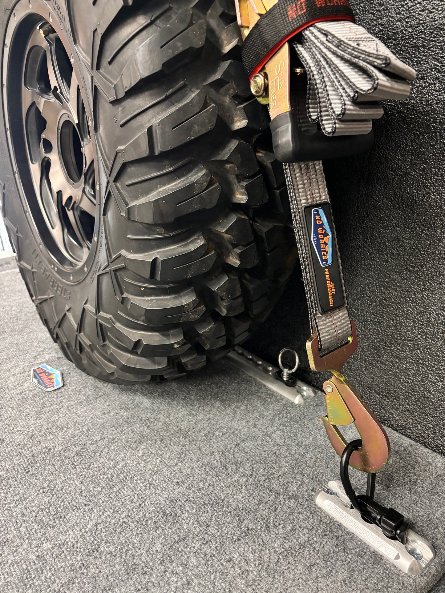 2" x 10' TreadLock Tire Tie-Down System 4-Pack SFE (Over-the-Wheel Ratchet Straps for UTV, Car & Trailer Tie Downs)