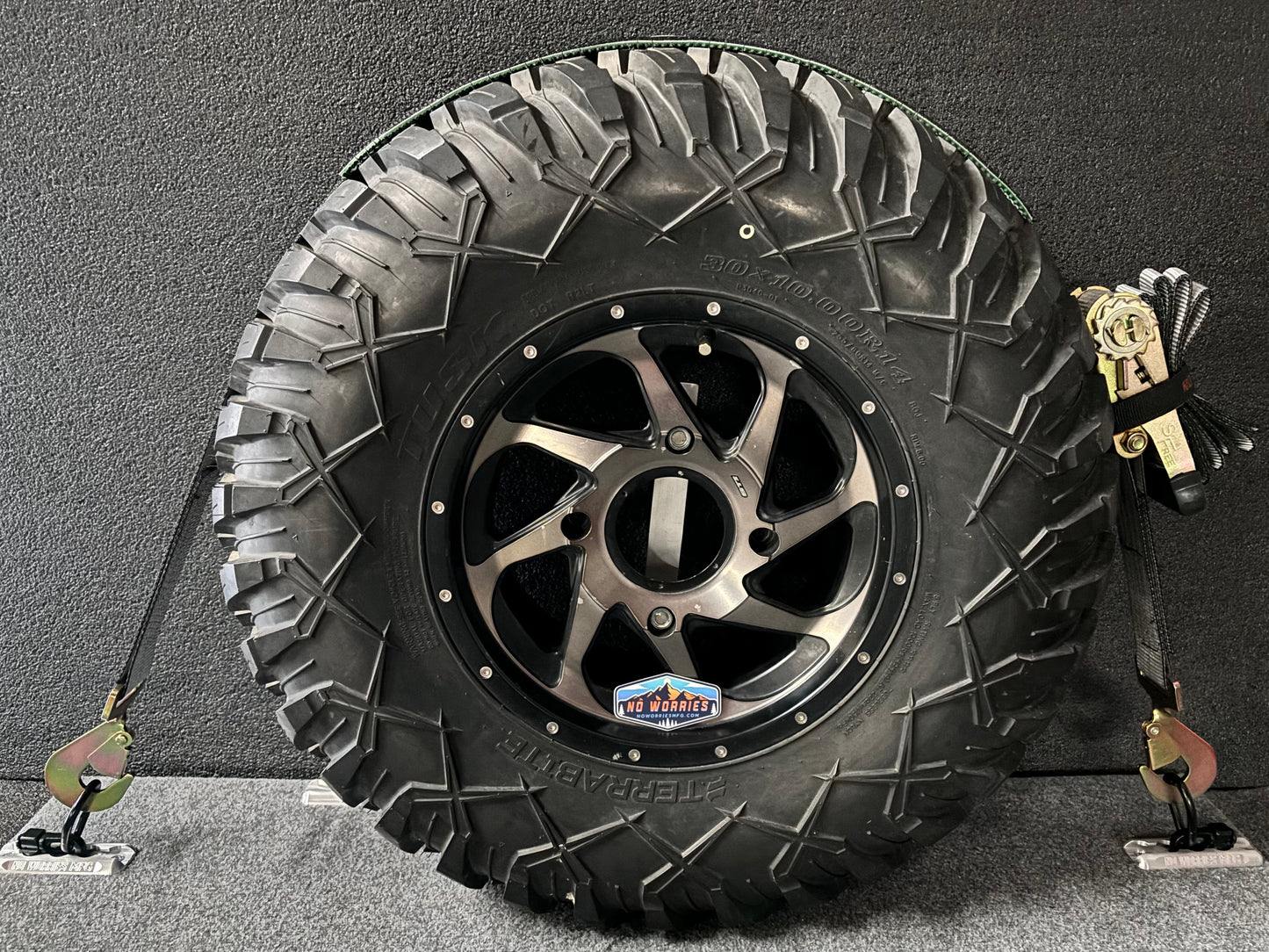 2" x 10' TreadLock Tire Tie-Down System 4-Pack SFE (Over-the-Wheel Ratchet Straps for UTV, Car & Trailer Tie Downs)