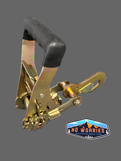 2" x 8' AxleLock Ratchet Tie-Down Straps 4-Pack w/ Direct Hook Ratchets & 48" Axle Straps (UTV, Car & Trailer Tie Downs)
