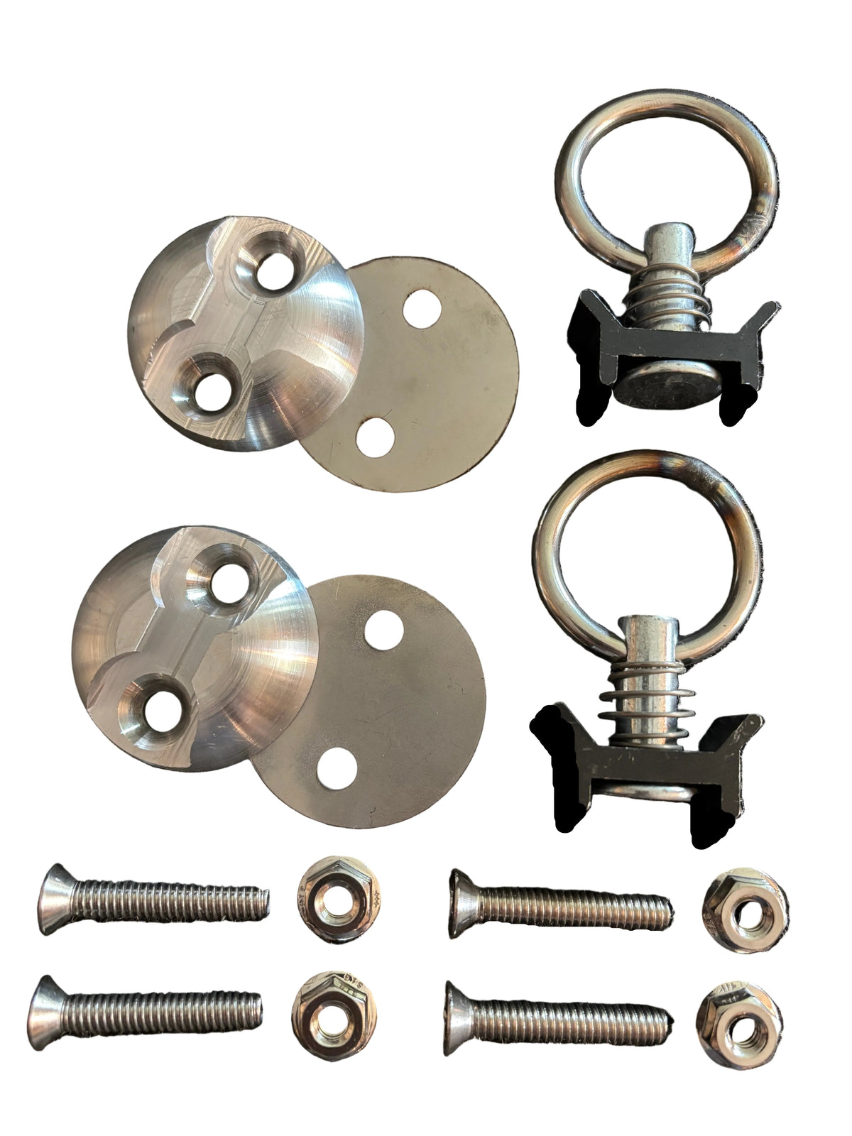 Single Stud Round Anchor Plate Kit, Raw, 2-Pack
