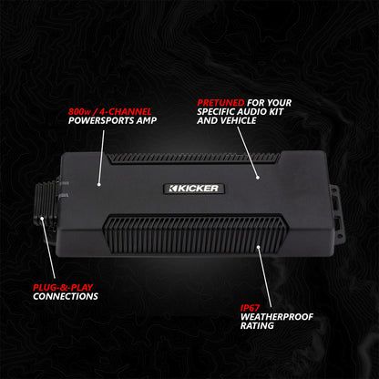 2017-2026 Can-Am® X3, Phase-3 V-Spec 3-Speaker 1650watt System w/MRB4