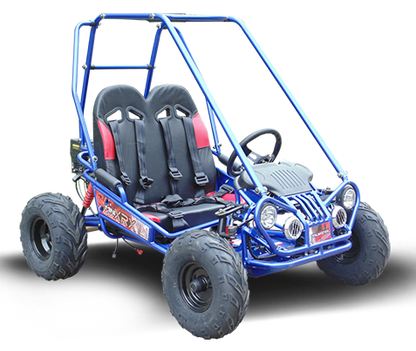 TrailMaster MINI XRX+ Kids Go Kart, 5.5hp Gas Engine with Electric Start, Remote Start/Kill, Ages 4-9