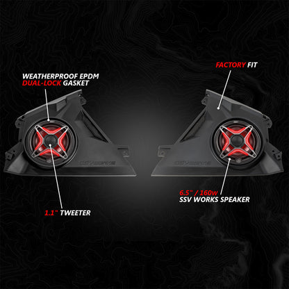 2024-2026 Can-Am® Maverick R Front-Dash 6.5" Speaker-Panels