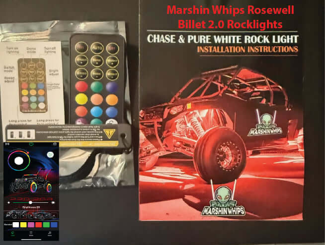 Marshin Whips Rosewell X-2 Billet Rocklights x8 (Kit)
