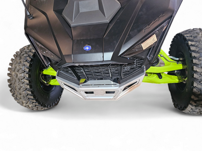 2022-2025 Polaris RZR Pro R, Pro S, Turbo R Machined Billet Front Winch Bumper (Clear Anodize)