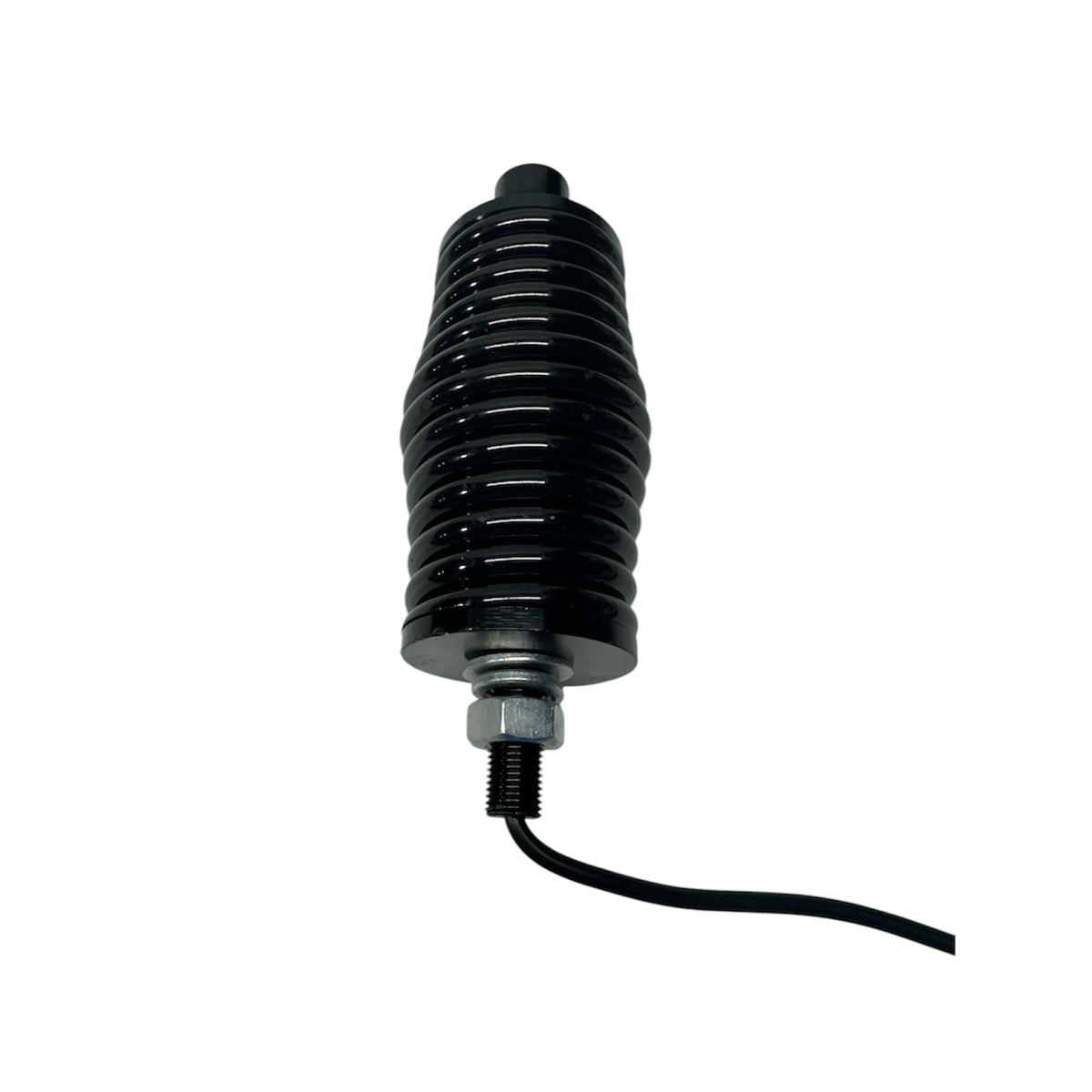 Premium Heavy-Duty Black Barrel Spring for Big Eddy's LED Whips – Reinforced Protection with Quick-Release Power Integration