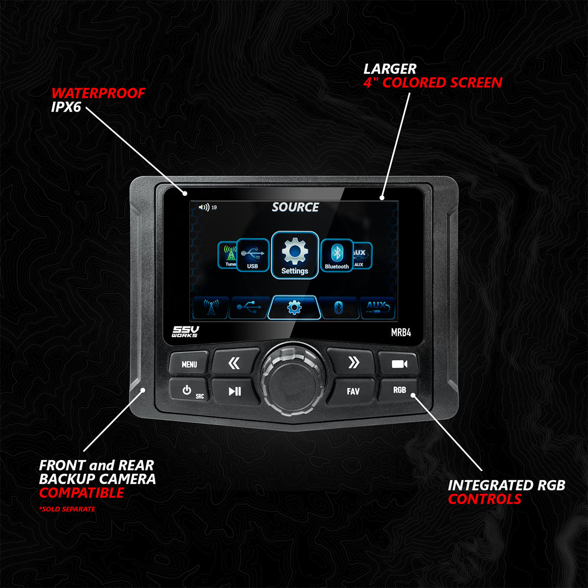 2020-2024 Polaris® RZR PRO Series Phase-3 V-Spec 3-Speaker 1400watt System w/MRB4