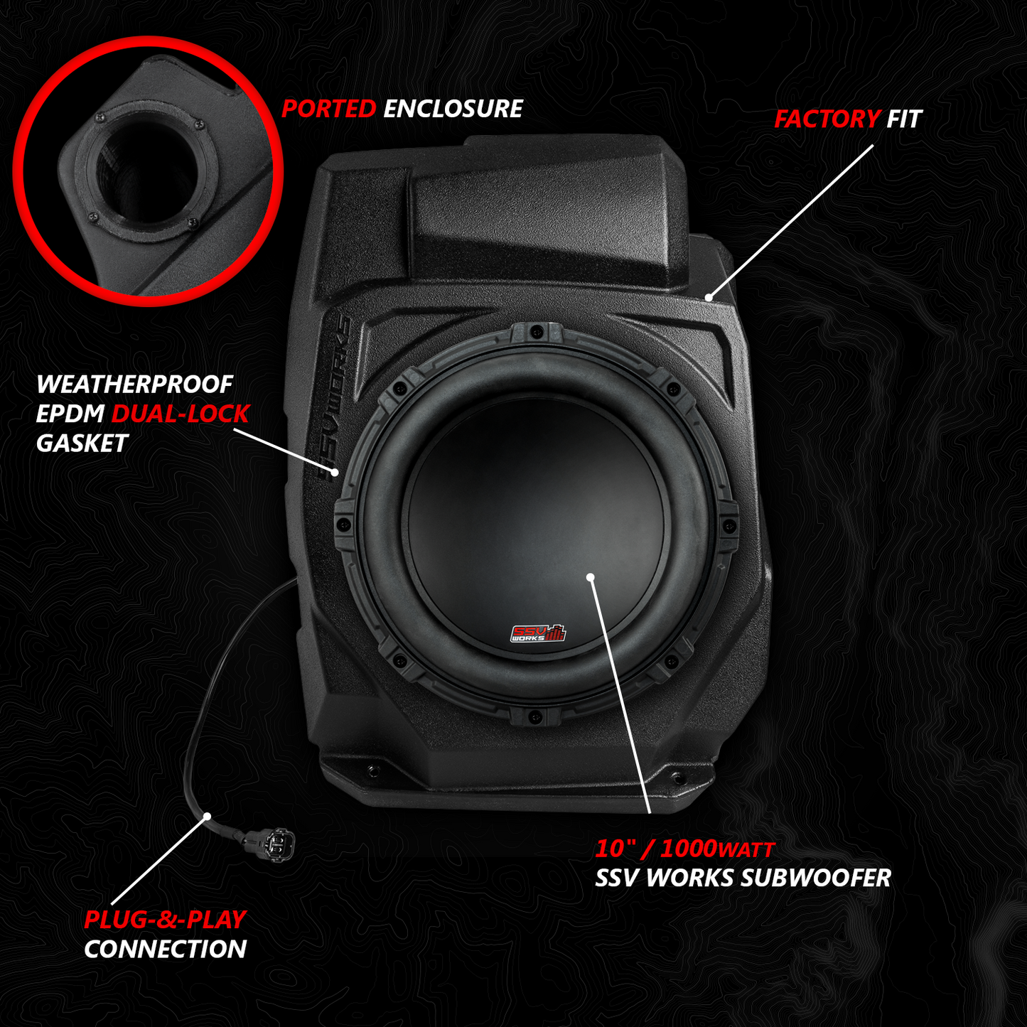 2020-2024 Polaris® RZR PRO Series Phase-5 V-Spec 5-Speaker 1400watt System for Ride Command