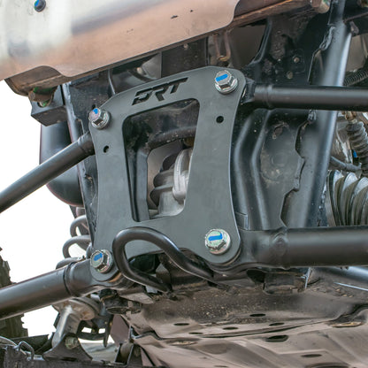 RZR Pro XP radius rod plate installed on rear frame