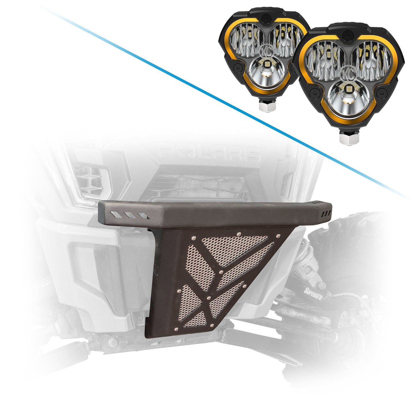 Lights options for the RZR XP 1000 front bumper