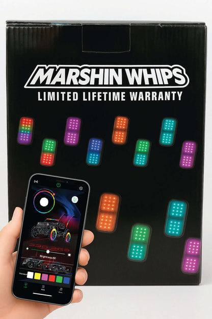 Marshin Whips Roswell X-2 Billet RV Rock Lights | 24 Pod Kit