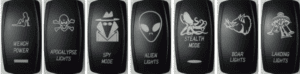D2D LED Rocker Switch – Laser Etched, Waterproof