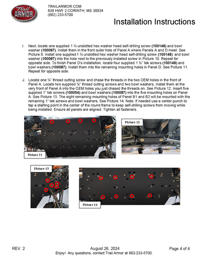Trail Armor Polaris General 4 1000 and General XP 4 1000 Full Skids (all editions) 2017 - 2025