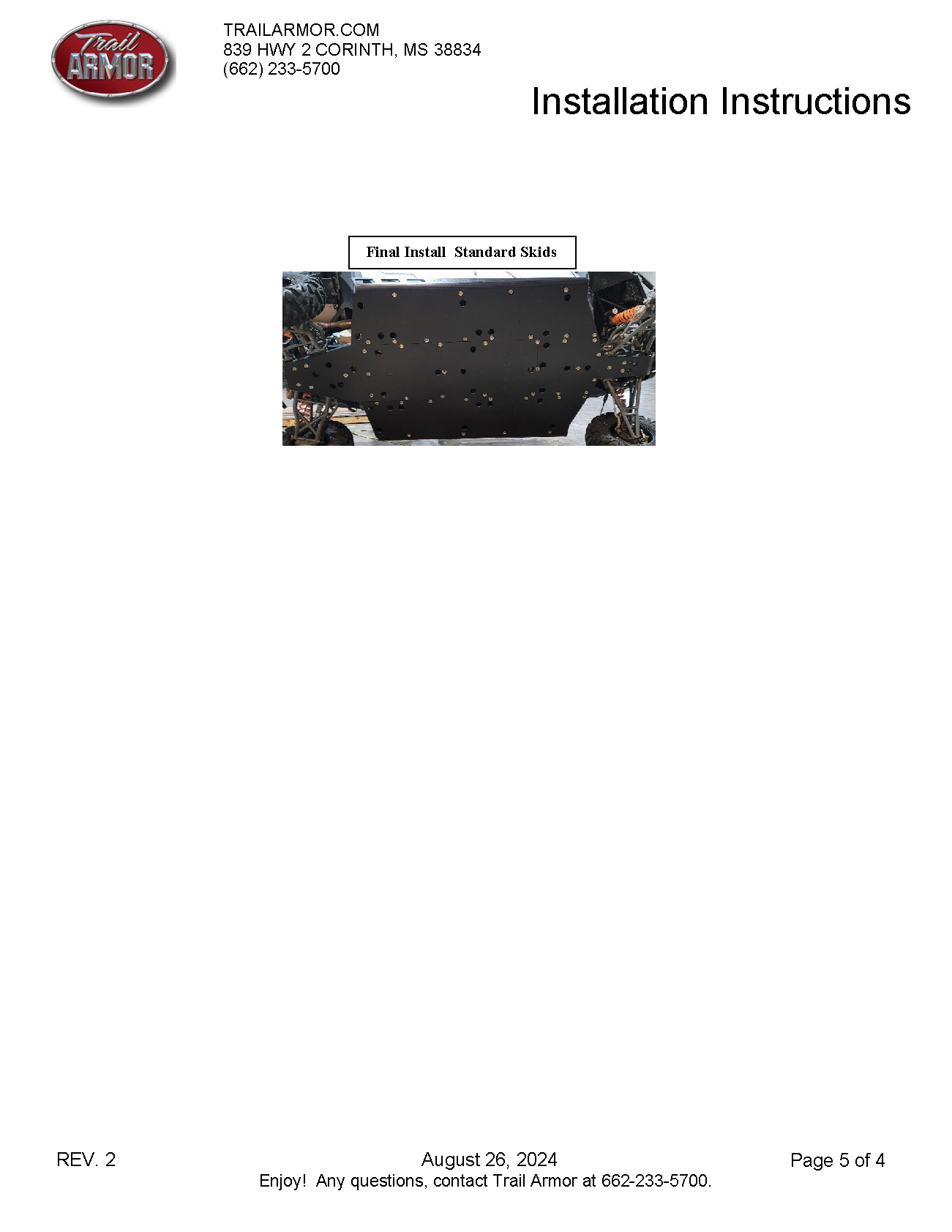 Trail Armor Polaris General 4 1000 and General XP 4 1000 Full Skids (all editions) 2017 - 2025