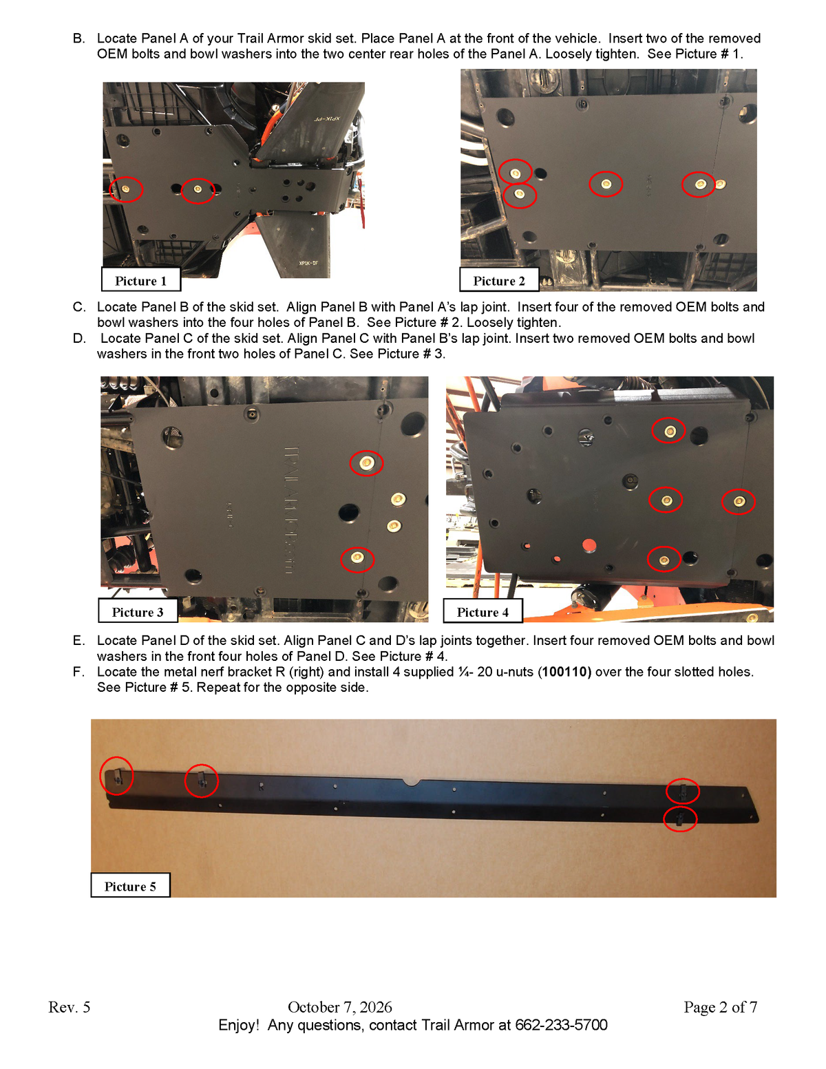Trail Armor 2014 - 2023 RZR 4  XP 1000 (Standard, Sport, Premium, Ultimate, Highlifter),  2016 - 2021 RZR 4 XP Turbo, 2019 - 2021 RZR 4 XP Turbo S and RZR 4 XP Turbo S Velocity Full Skids with Slider Nerfs