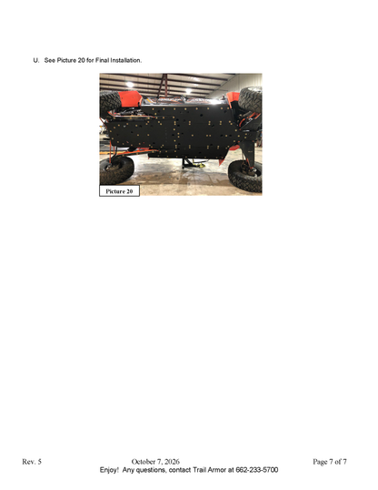 Trail Armor 2014 - 2023 RZR 4  XP 1000 (Standard, Sport, Premium, Ultimate, Highlifter),  2016 - 2021 RZR 4 XP Turbo, 2019 - 2021 RZR 4 XP Turbo S and RZR 4 XP Turbo S Velocity Full Skids with Slider Nerfs