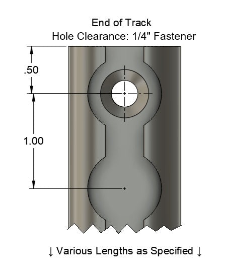 Aluminum L-Track Cargo Rail – With-Pre-Drilled Holes | 6061-T6 Airline Track (Custom Lengths)