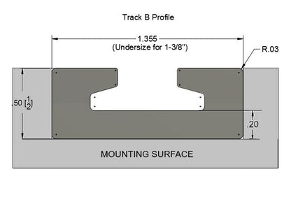 L-Track – 96" Length (Contact for Shipping Quote)
