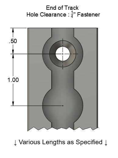 L-Track – 96" Length (Contact for Shipping Quote)