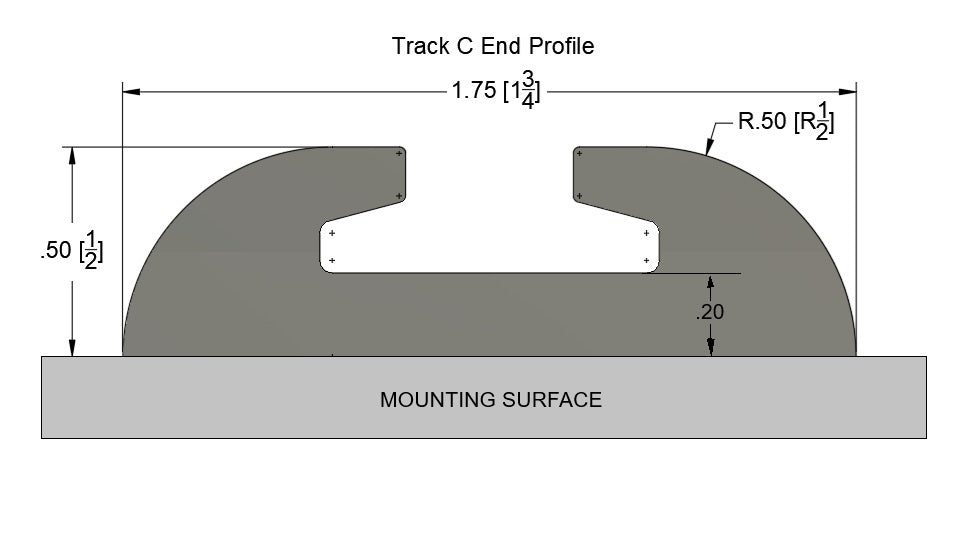 L-Track – 96" Length (Contact for Shipping Quote)