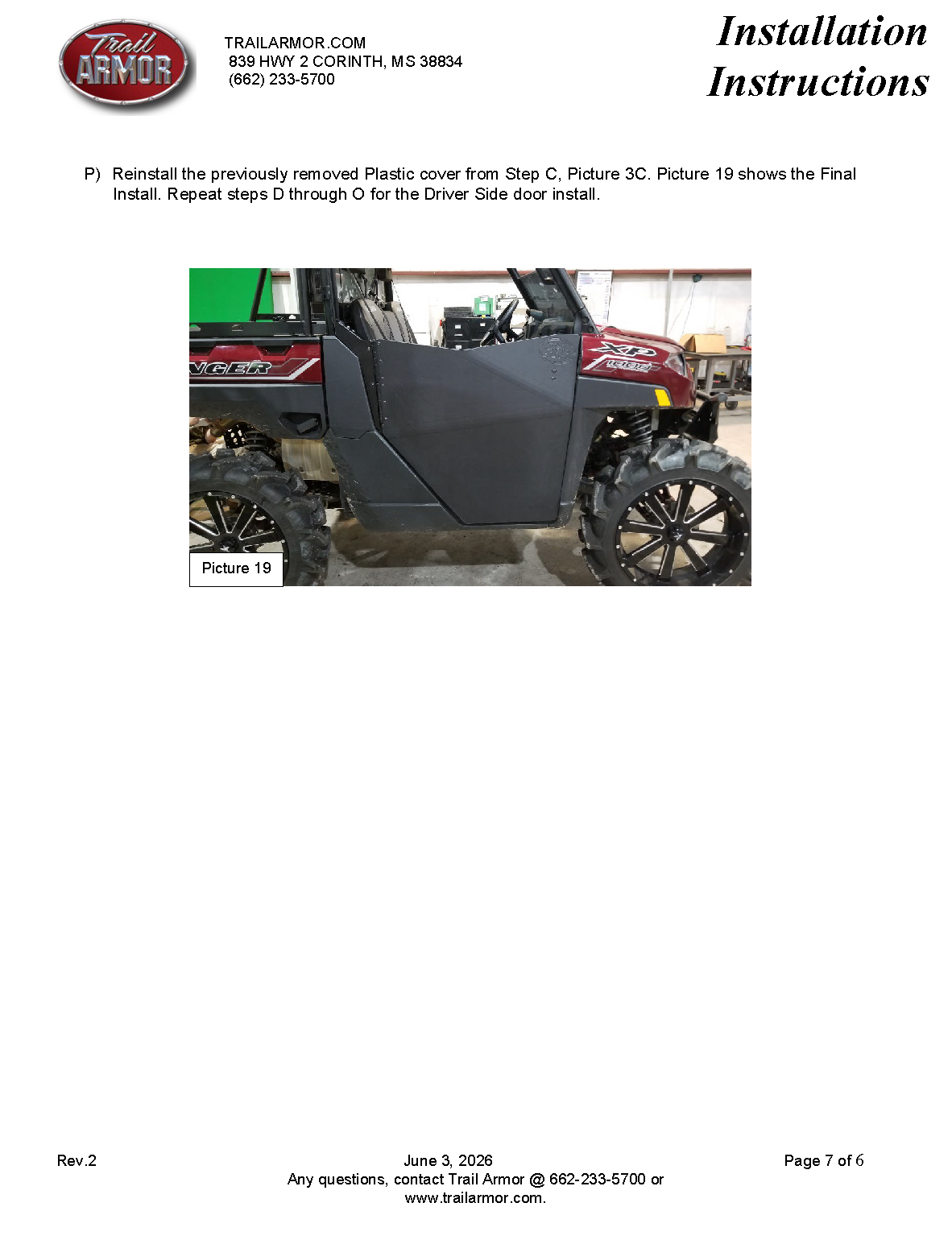 Trail Armor Ranger XP 1000, Ranger XP Kinetic Ranger 1000 Half Doors 2020 - 2025