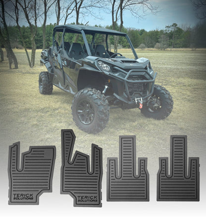 Can-Am Commander / Maverick Gen 2 Rubber Floor Mats
