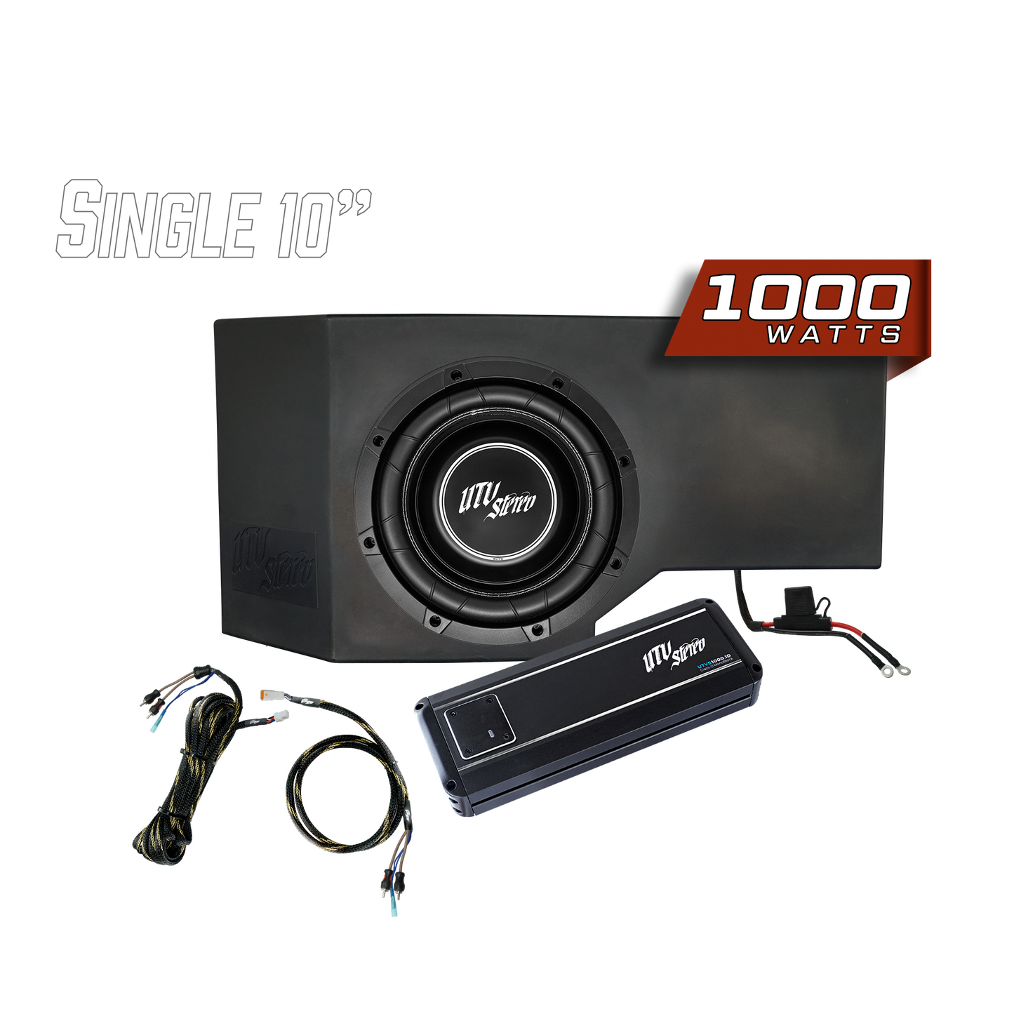 Can-Am® Defender HD10 1000W Single Passenger Side 10" Subwoofer Kit | UTVS-DEF-SUB-1000