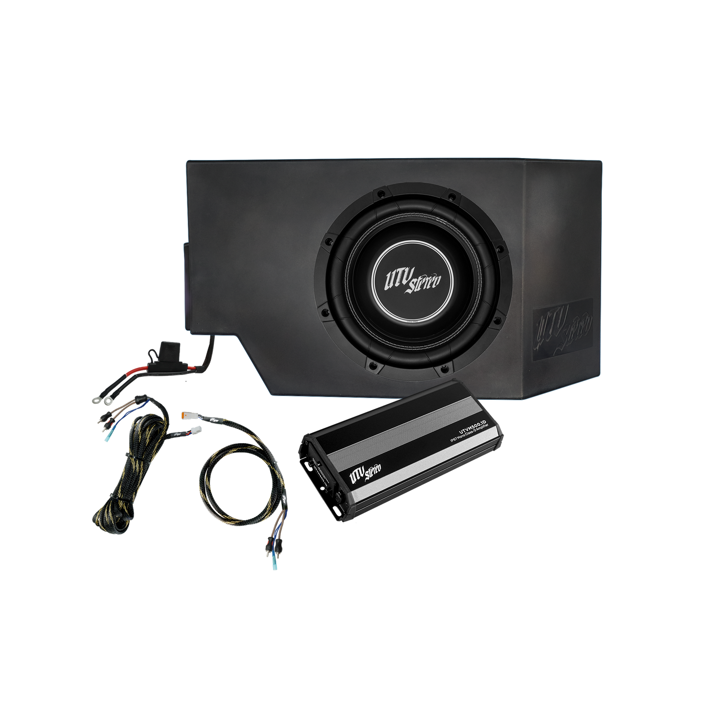 Can-Am® Defender HD10 500W Single Side 10" Subwoofer Kit | UTVS-DEF-SUB-500