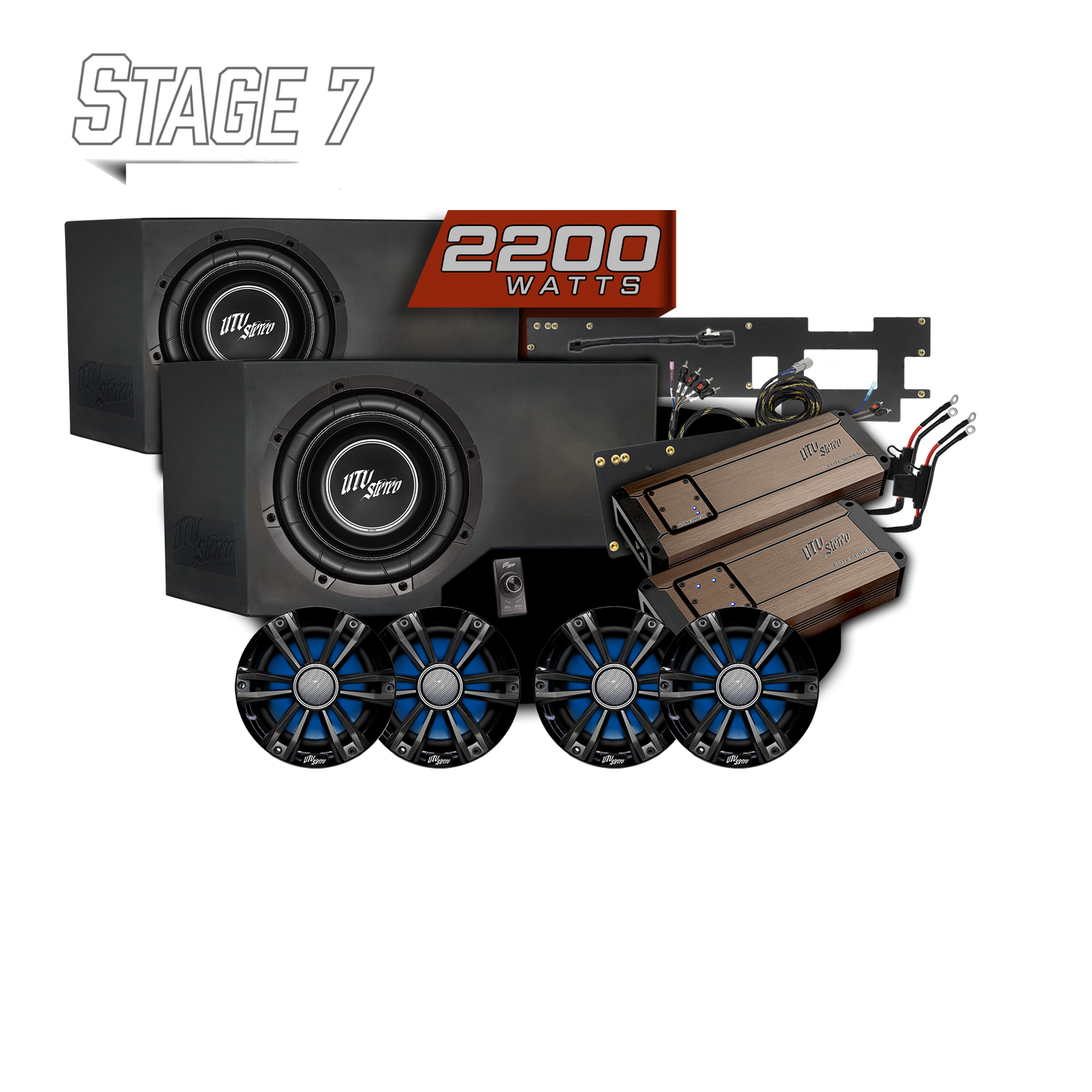 Can-Am® Defender HD11 BRP GO! Dual Subwoofer Stage 7 Stereo Kit | UTVS-DEF2-S7-GO