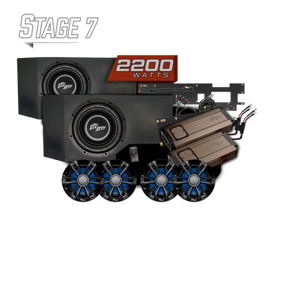 Can-Am® Defender HD11 BRP GO! Dual Subwoofer Stage 7 Stereo Kit | UTVS-DEF2-S7-GO