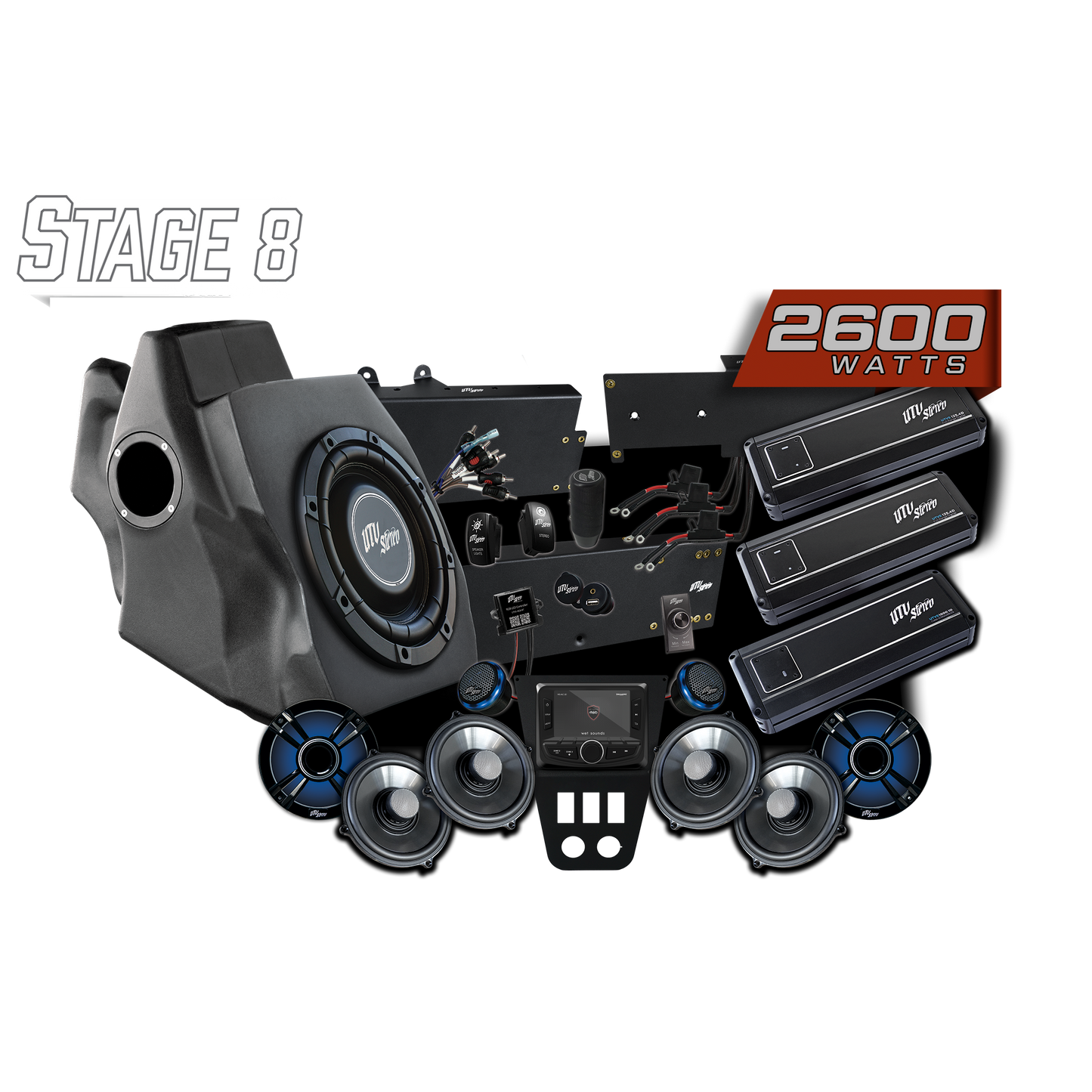 '20-'24 RZR® Pro Series Signature Stage 8 Stereo Kit | UTVS-PRO-S8-S