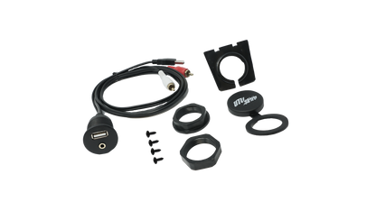 USB & Auxiliary Flush Mount Adapter for Source Units | UTVS-USB/AUX-FLMT