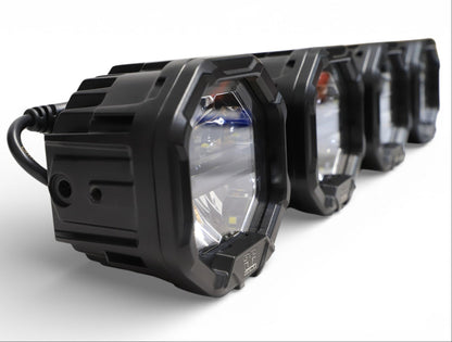 3 Light U-Con Interlocking Off Road LED Pod With Amber or White DRL Running Light