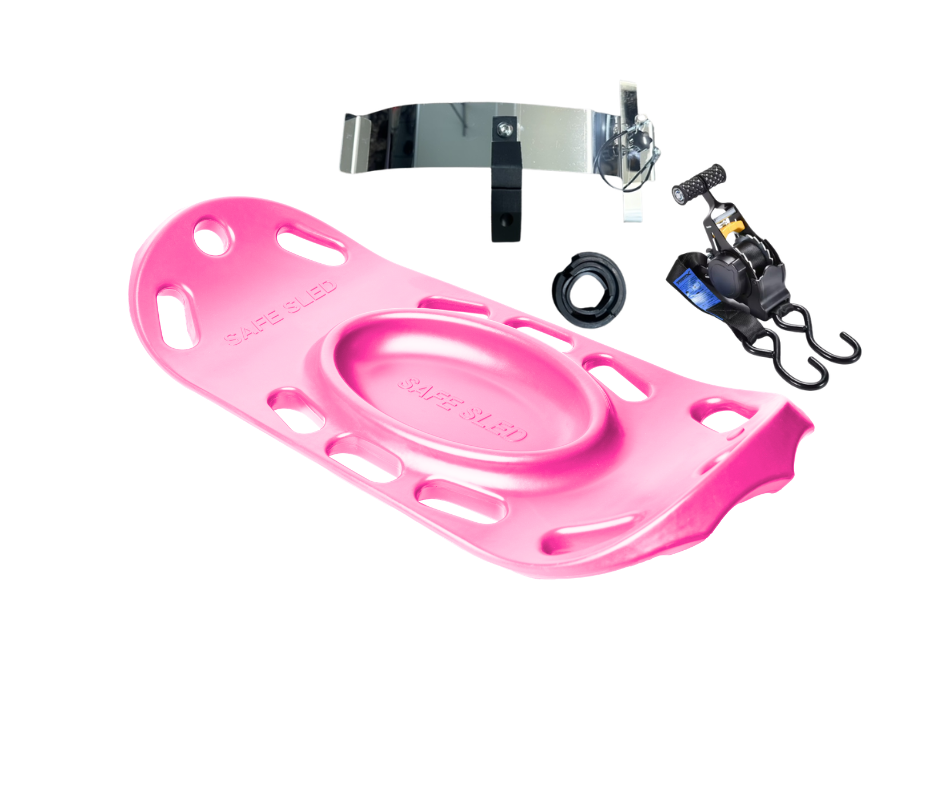 Pink Safe Sled Bundle(Mount and 2 Ratchet Straps)