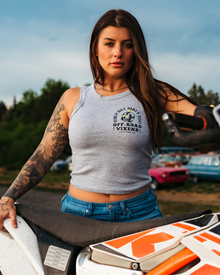 Moto Head Cropped Micro Rib Tank